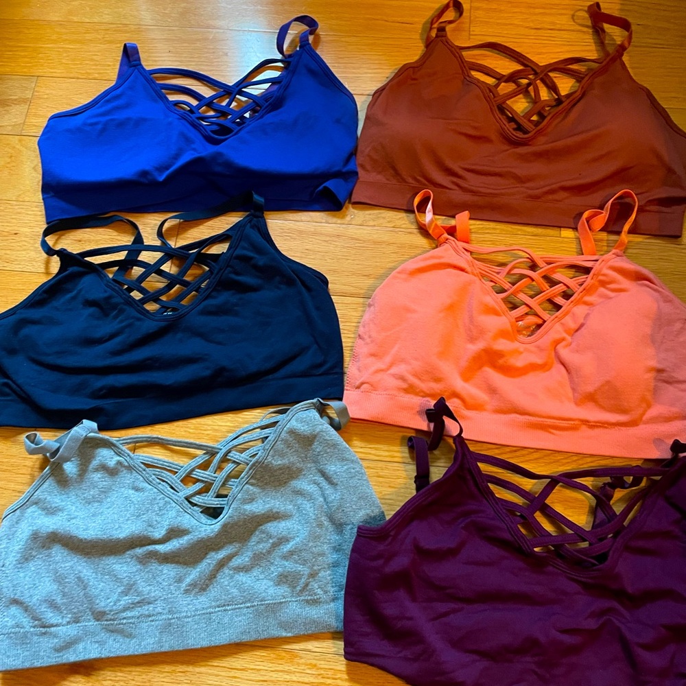 6 Zenana bralettes lot